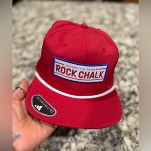 Rock Chalk KU fans Red Adjustable Cap